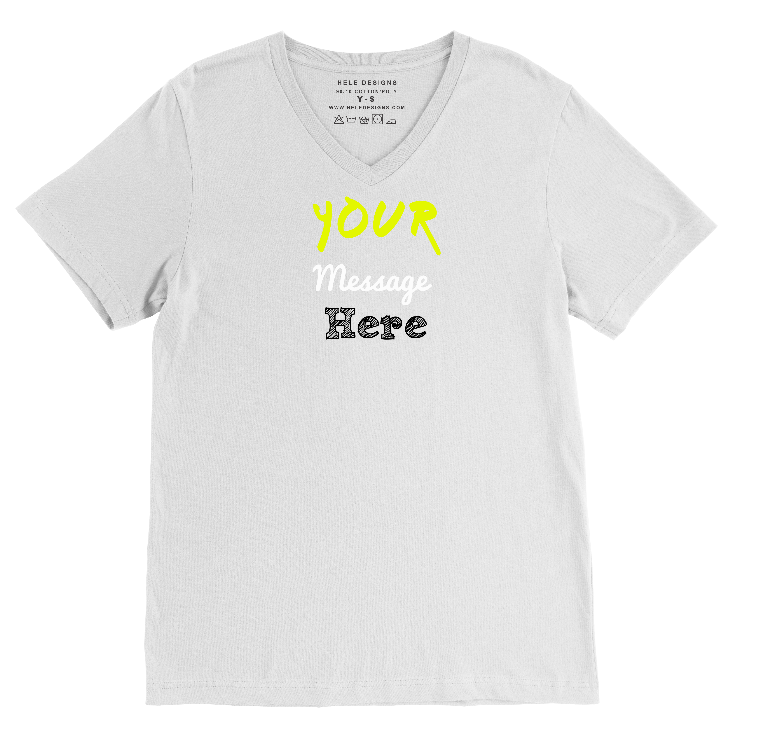 Youth Tees: V-Neck Text Only Designs